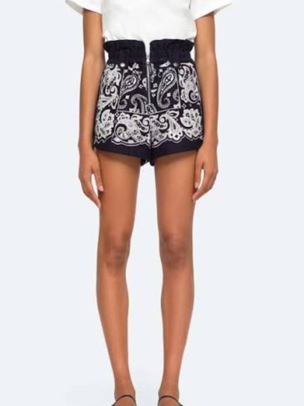 Sea New York Theodora Paisley Paperbag Shorts size 4
